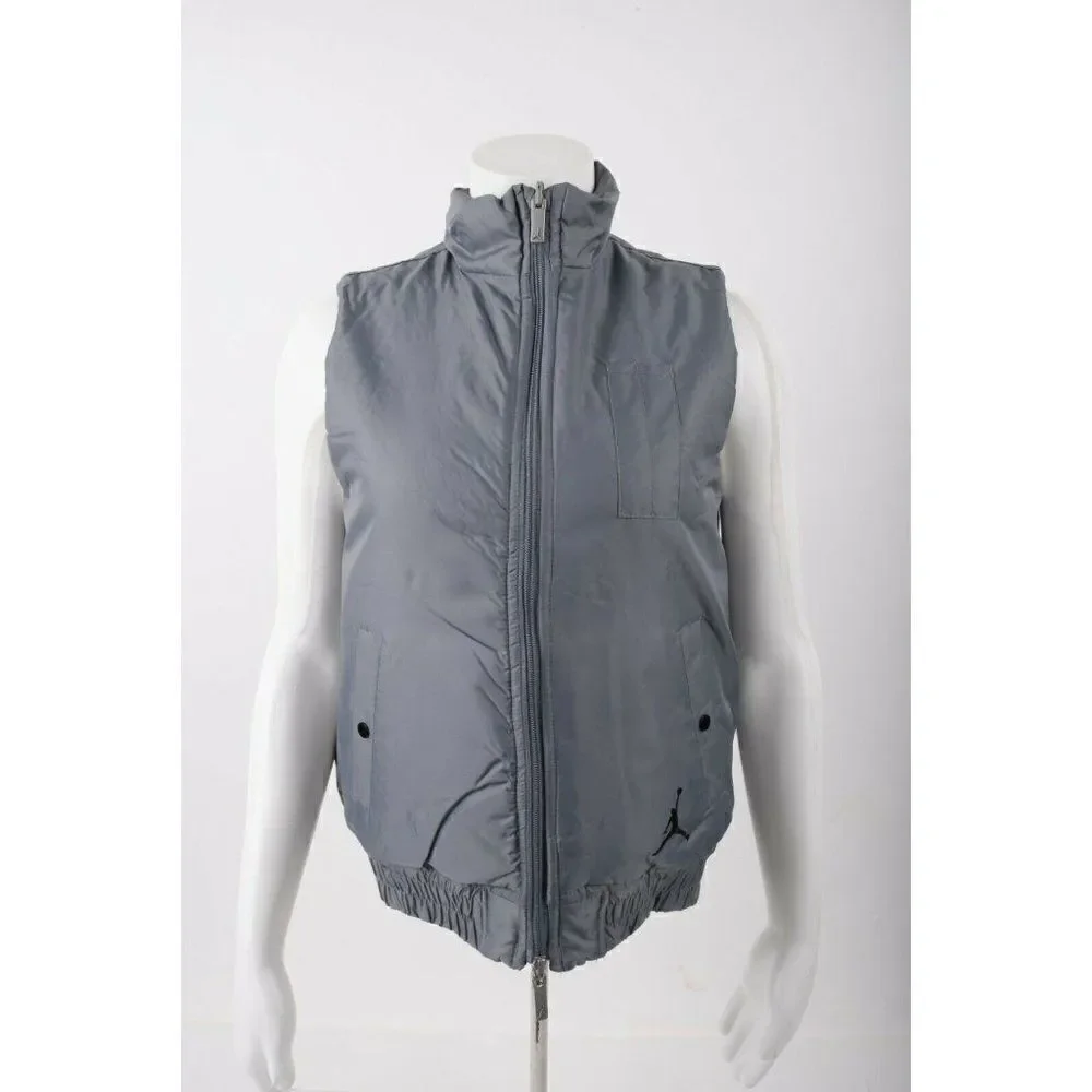 Jordan Fly Kids Vest Jacket Size M 10-12 yrs Gray Red Black Camo Reversible